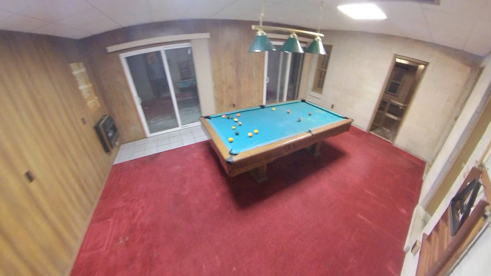 Empty, clean patio after cleanout