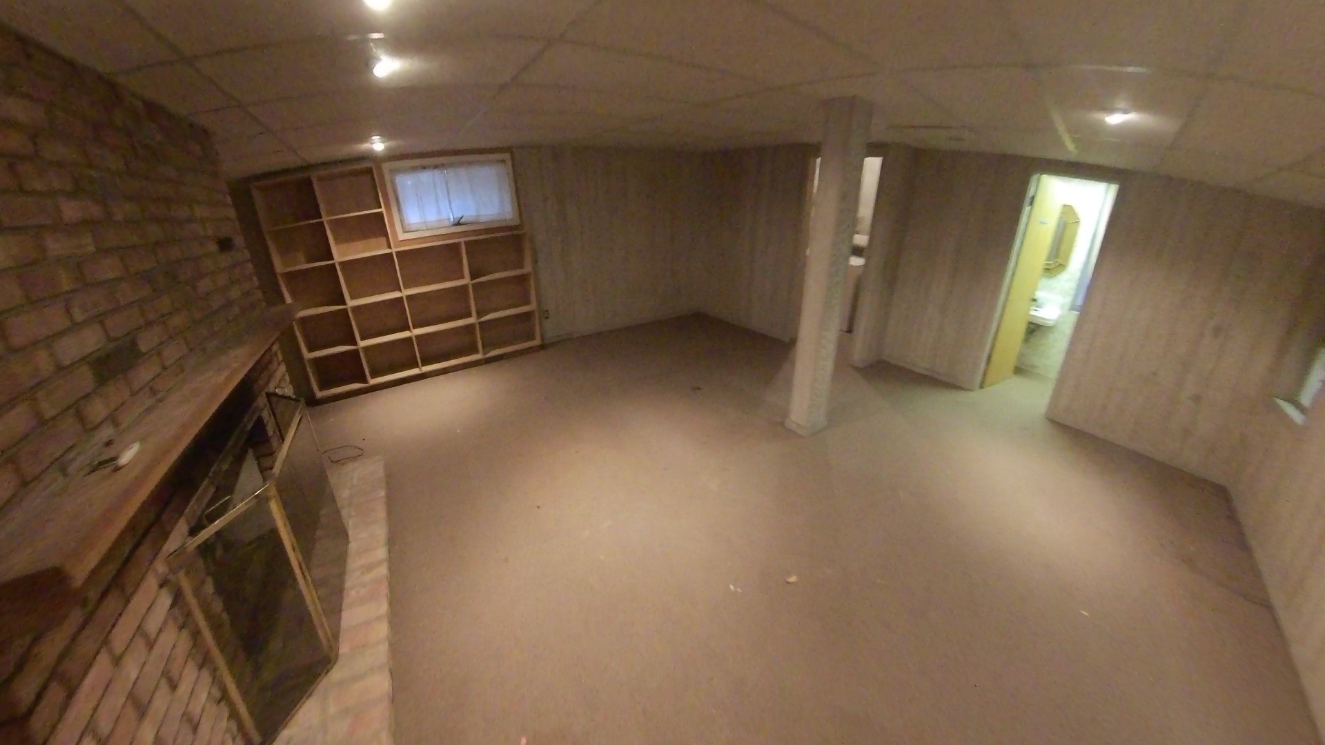 Empty basement after cleanout